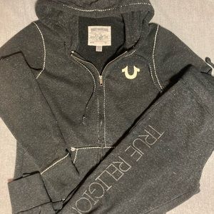 Heather black, leisure/ sweat suit